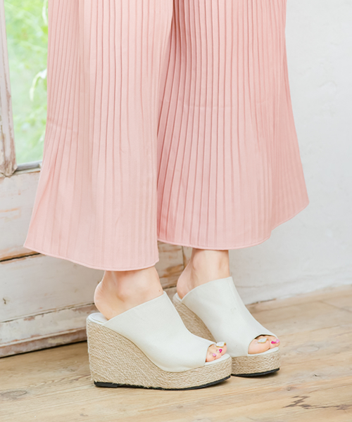 Re:EDIT（リエディ）の「《人気NO.1サボサンダル》ジュート巻きウェッジソールサンダル/サボ/シューズ[CHICMUSE][リエディオリジナル]（サンダル・レディース・ネイビー/ブラック系その他/ブラック×ブラック/ホワイト×ホワイト/マルチ/ベージュ/ブラック/アイボリー/カーキ/ホワイト系その他/ブラウン/レッド/ライトホワイト/ダークブラック/パイソン・LARGE/SMALL/MEDIUM/X-LARGE）」の2枚目の写真