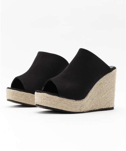 Re:EDIT（リエディ）の「《人気NO.1サボサンダル》ジュート巻きウェッジソールサンダル/サボ/シューズ[CHICMUSE][リエディオリジナル]（サンダル・レディース・ネイビー/ブラック系その他/ブラック×ブラック/ホワイト×ホワイト/マルチ/ベージュ/ブラック/アイボリー/カーキ/ホワイト系その他/ブラウン/レッド/ライトホワイト/ダークブラック/パイソン・LARGE/SMALL/MEDIUM/X-LARGE）」の22枚目の写真