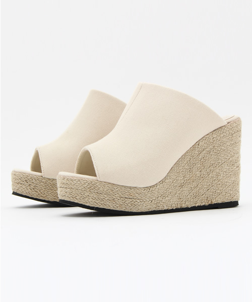 Re:EDIT（リエディ）の「《人気NO.1サボサンダル》ジュート巻きウェッジソールサンダル/サボ/シューズ[CHICMUSE][リエディオリジナル]（サンダル・レディース・ネイビー/ブラック系その他/ブラック×ブラック/ホワイト×ホワイト/マルチ/ベージュ/ブラック/アイボリー/カーキ/ホワイト系その他/ブラウン/レッド/ライトホワイト/ダークブラック/パイソン・LARGE/SMALL/MEDIUM/X-LARGE）」の16枚目の写真