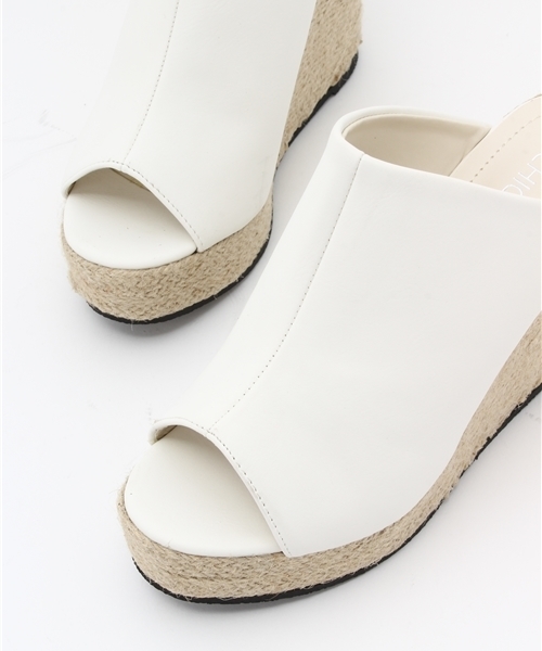 Re:EDIT（リエディ）の「《人気NO.1サボサンダル》ジュート巻きウェッジソールサンダル/サボ/シューズ[CHICMUSE][リエディオリジナル]（サンダル・レディース・ネイビー/ブラック系その他/ブラック×ブラック/ホワイト×ホワイト/マルチ/ベージュ/ブラック/アイボリー/カーキ/ホワイト系その他/ブラウン/レッド/ライトホワイト/ダークブラック/パイソン・LARGE/SMALL/MEDIUM/X-LARGE）」の21枚目の写真