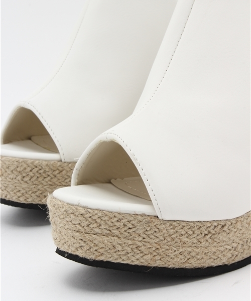 Re:EDIT（リエディ）の「《人気NO.1サボサンダル》ジュート巻きウェッジソールサンダル/サボ/シューズ[CHICMUSE][リエディオリジナル]（サンダル・レディース・ネイビー/ブラック系その他/ブラック×ブラック/ホワイト×ホワイト/マルチ/ベージュ/ブラック/アイボリー/カーキ/ホワイト系その他/ブラウン/レッド/ライトホワイト/ダークブラック/パイソン・LARGE/SMALL/MEDIUM/X-LARGE）」の20枚目の写真