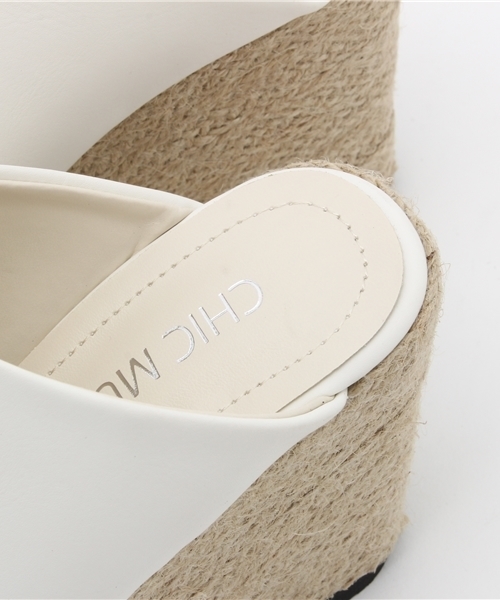 Re:EDIT（リエディ）の「《人気NO.1サボサンダル》ジュート巻きウェッジソールサンダル/サボ/シューズ[CHICMUSE][リエディオリジナル]（サンダル・レディース・ネイビー/ブラック系その他/ブラック×ブラック/ホワイト×ホワイト/マルチ/ベージュ/ブラック/アイボリー/カーキ/ホワイト系その他/ブラウン/レッド/ライトホワイト/ダークブラック/パイソン・LARGE/SMALL/MEDIUM/X-LARGE）」の19枚目の写真