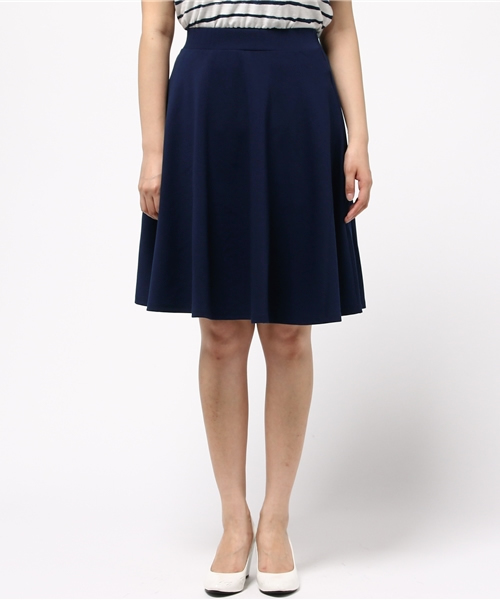 N.(N. Natural Beauty Basic)(エヌエヌナチュラルビューティーベーシック)の「ポンチセットアップ フレアスカート(スカート・レディース・ホワイト/ネイビー/オレンジ・MEDIUM)」の4枚目の写真