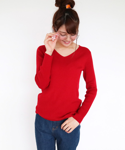 【美品】N.Natural Beauty Basic ウール混Vネックニット N.（N. Natural Beauty Basic）（エヌエヌナチュラル