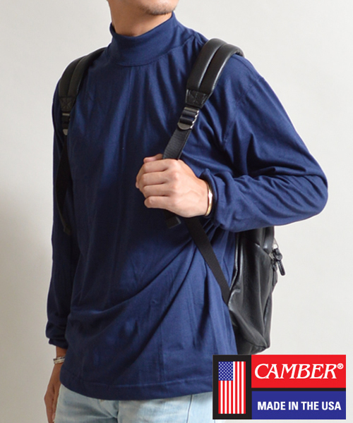 CAMBER（キャンバー）の「CAMBER/キャンバー モックネック 長袖Tシャツ（Tシャツ/カットソー・メンズ・ネイビー/ホワイト/グレー/グレー系その他/ブラック・L/M/S）」の15枚目の写真