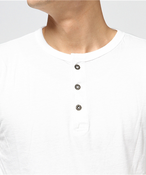 Denim & Supply Ralph Lauren（デニムアンドサプライラルフローレン）の「コットン ジャージー ヘンリー（Tシャツ/カットソー・メンズ・ホワイト・MEDIUM/SMALL/LARGE/X-SMALL）」の10枚目の写真