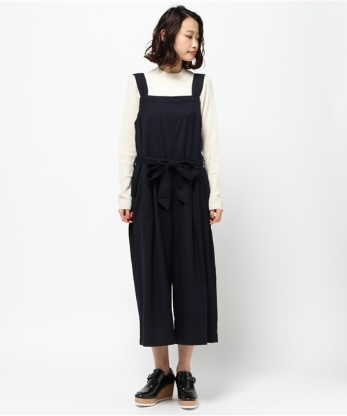 LBC(エルビーシー)の「リボンサロペット (サロペット/オーバーオール・レディース・ネイビー/チャコールグレー・LARGE/MEDIUM)」の3枚目の写真