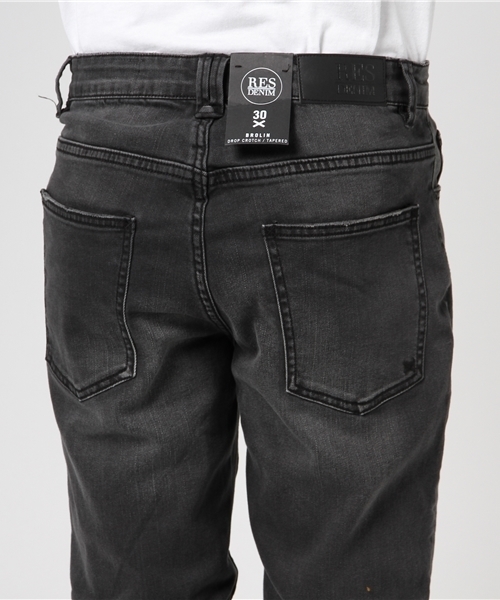 RES DENIM（レスデニム）の「【Safari 2月号掲載商品】RES DENIM/レスデニム BROLIN スキニー ブラックウォッシュ デニム（デニムパンツ・メンズ・スミクロ・34inch/32inch/30inch/28inch）」の6枚目の写真