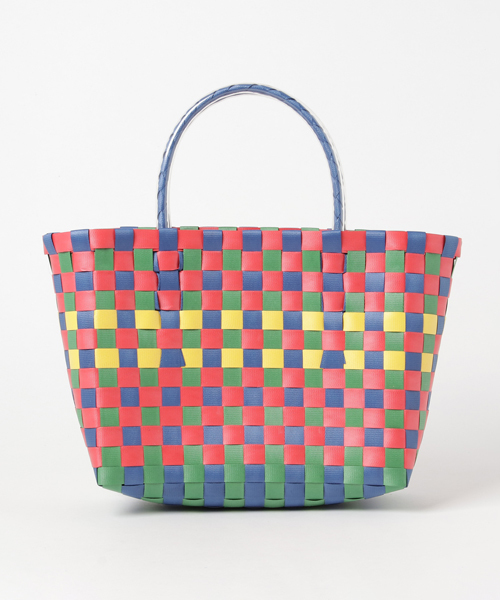 CONTROL FREAK / CTFK（コントロールフリーク）の「control freak:カラフルメルカドバッグ（かごバッグ・レディース・ブルー/ホワイト・ONE SIZE）」の2枚目の写真