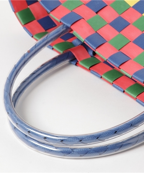 CONTROL FREAK / CTFK（コントロールフリーク）の「control freak:カラフルメルカドバッグ（かごバッグ・レディース・ブルー/ホワイト・ONE SIZE）」の8枚目の写真