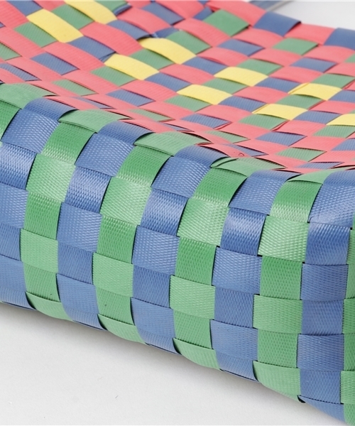 CONTROL FREAK / CTFK（コントロールフリーク）の「control freak:カラフルメルカドバッグ（かごバッグ・レディース・ブルー/ホワイト・ONE SIZE）」の3枚目の写真