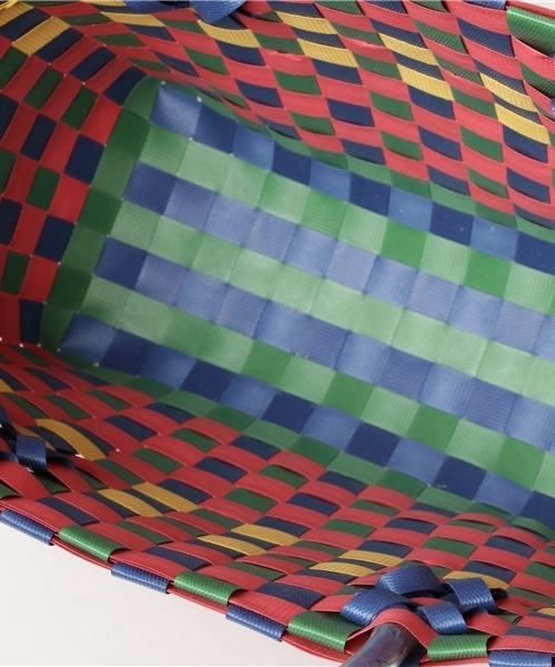 CONTROL FREAK / CTFK（コントロールフリーク）の「control freak:カラフルメルカドバッグ（かごバッグ・レディース・ブルー/ホワイト・ONE SIZE）」の4枚目の写真