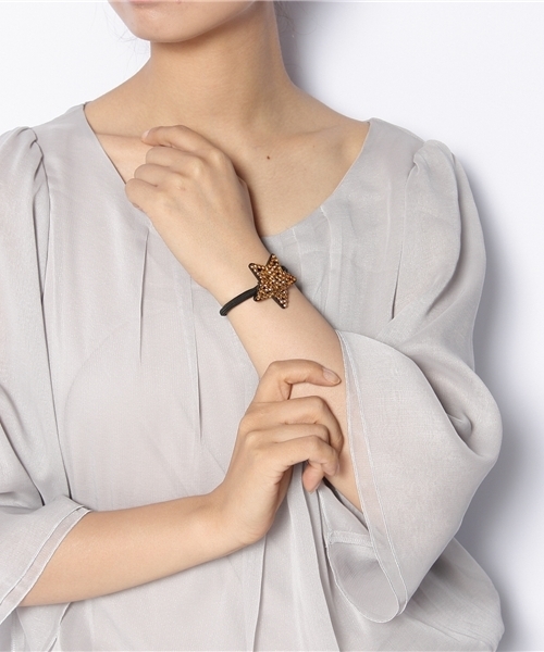 ROSE BUD（ローズバッド）の「(LL ACCESSORIES)3XHY006 STAR HAIR BAND（ヘアゴム・レディース・ブラック/グレー/ゴールド/ブルー/ピンク・ONE SIZE）」の8枚目の写真