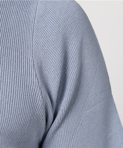 Color（カラー）の「Vネックレースリブニット（ニット/セーター・レディース・ブラック/サックスブルー/スモークピンク/ベージュ/ホワイト・MEDIUM）」の11枚目の写真