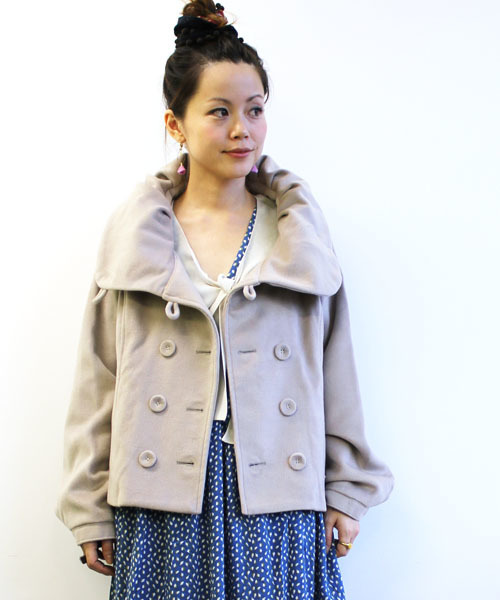 mystic（ミスティック）の「BIGカラーJK（その他アウター・レディース・キャメル/ベージュ/ネイビー/ブラック・ﾌﾘ-）」の3枚目の写真