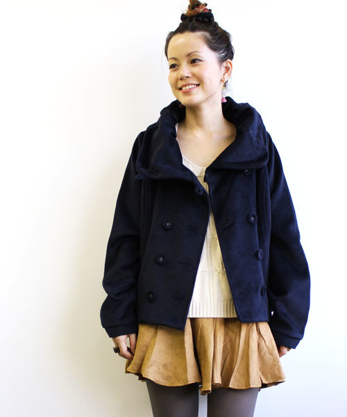 mystic（ミスティック）の「BIGカラーJK（その他アウター・レディース・キャメル/ベージュ/ネイビー/ブラック・ﾌﾘ-）」の4枚目の写真