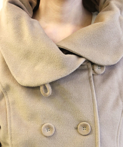 mystic（ミスティック）の「BIGカラーJK（その他アウター・レディース・キャメル/ベージュ/ネイビー/ブラック・ﾌﾘ-）」の6枚目の写真