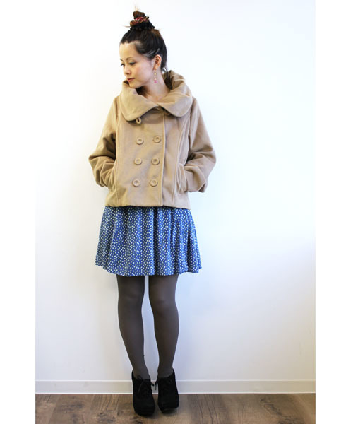 mystic（ミスティック）の「BIGカラーJK（その他アウター・レディース・キャメル/ベージュ/ネイビー/ブラック・ﾌﾘ-）」の8枚目の写真