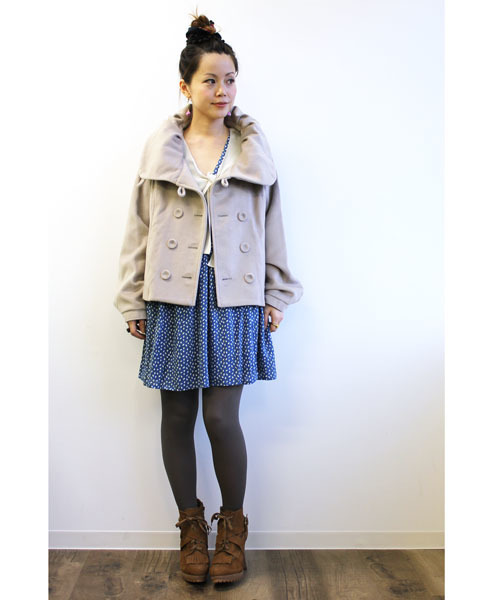 mystic（ミスティック）の「BIGカラーJK（その他アウター・レディース・キャメル/ベージュ/ネイビー/ブラック・ﾌﾘ-）」の13枚目の写真