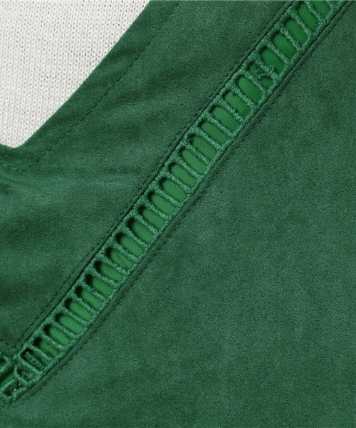 MERLOT(メルロー)の「スウェード調肩ストラップジャンパースカート7147(ジャンパースカート・レディース・ブラック/キャメル/グリーン/パープル・FREE)」の17枚目の写真