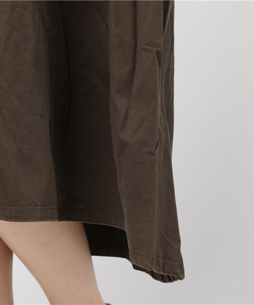 DOUBLE NAME（ダブルネーム）の「ベルト付ボリュームイレヘムスカート（スカート・レディース・ベージュ/カーキ/オレンジ/スミクロ・FREE）」の5枚目の写真