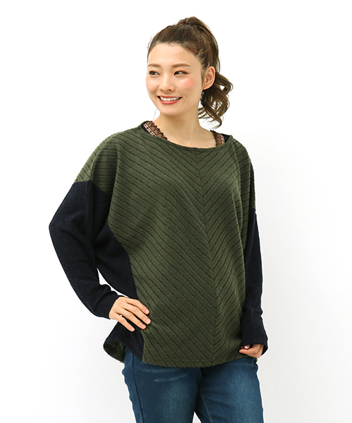 チチカカ(チチカカ)の「テレコ起毛チロリープルオーバー(Tシャツ/カットソー・レディース・ブラック/グレー/カーキ・FREE)」の15枚目の写真