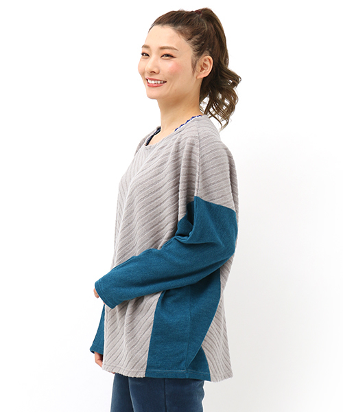 チチカカ(チチカカ)の「テレコ起毛チロリープルオーバー(Tシャツ/カットソー・レディース・ブラック/グレー/カーキ・FREE)」の16枚目の写真