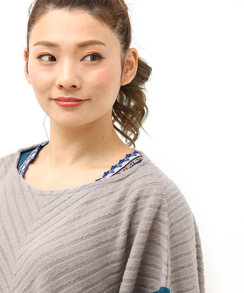 チチカカ(チチカカ)の「テレコ起毛チロリープルオーバー(Tシャツ/カットソー・レディース・ブラック/グレー/カーキ・FREE)」の18枚目の写真