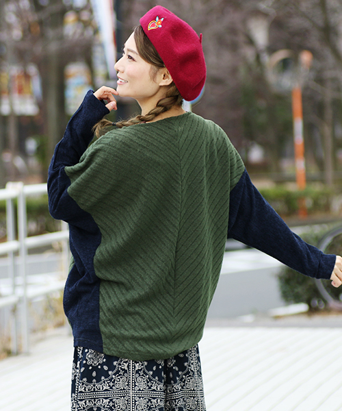 チチカカ(チチカカ)の「テレコ起毛チロリープルオーバー(Tシャツ/カットソー・レディース・ブラック/グレー/カーキ・FREE)」の7枚目の写真