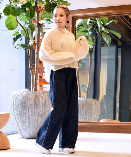 w closet（ダブルクローゼット）の「アルパカ混ブークレニットプル