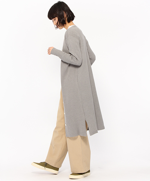 LAKOLE(ラコレ)の「【マシーンウォッシャブル】リブ編みニットロングカーディガン / LAKOLE(カーディガン/ボレロ・レディース・アイボリー/ブルー/グレー・SMALL/MEDIUM)」の13枚目の写真