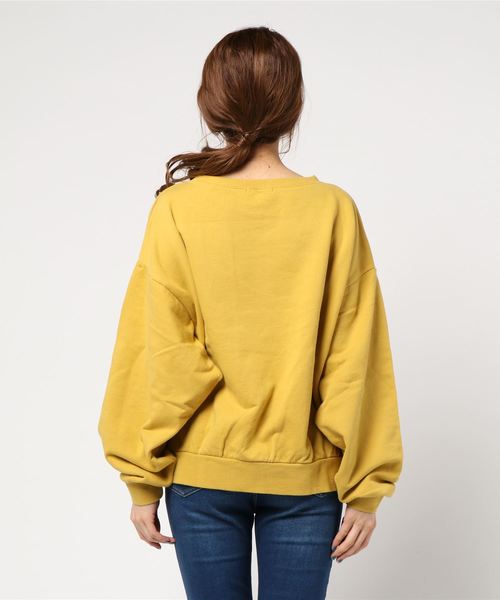 niko and...（ニコアンド）の「オリジナルコットンアニマル短丈ワイドプルオーバー（Tシャツ/カットソー・レディース・ネイビー/グレー/クリーム/マスタード・LARGE/MEDIUM）」の6枚目の写真