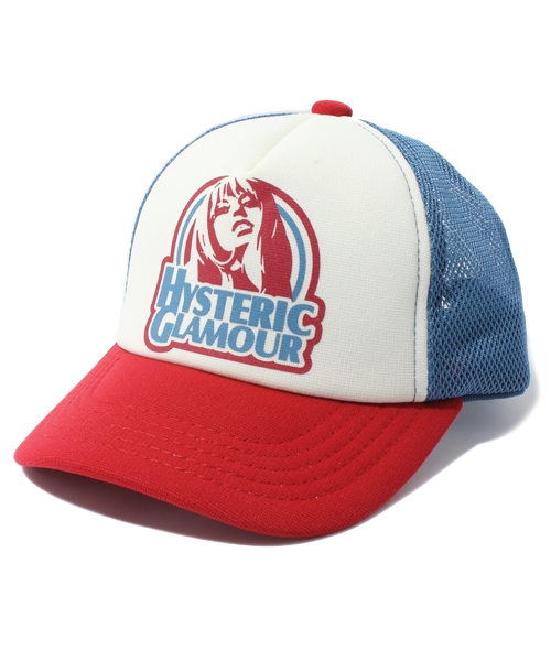 JOEY HYSTERIC（ジョーイヒステリック）の「WOMEN AFLAME pt メッシュキャップ（キャップ・キッズ・ネイビー/レッド/ボルドー・MEDIUM/LARGE）」の2枚目の写真