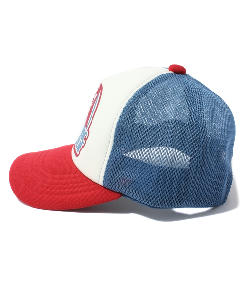 JOEY HYSTERIC（ジョーイヒステリック）の「WOMEN AFLAME pt メッシュキャップ（キャップ・キッズ・ネイビー/レッド/ボルドー・MEDIUM/LARGE）」の4枚目の写真