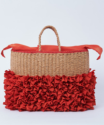 STUDIOUS | 【LAUGOA】 フリルかごバッグ Mauli 0182-30002(かごバッグ)