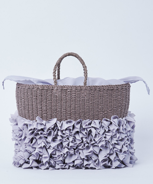 STUDIOUS（ステュディオス）の「【LAUGOA】 フリルかごバッグ Mauli 0182-30002（かごバッグ・レディース・イエロー/グレー/レッド・FREE）」の4枚目の写真