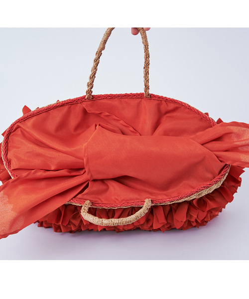 STUDIOUS（ステュディオス）の「【LAUGOA】 フリルかごバッグ Mauli 0182-30002（かごバッグ・レディース・イエロー/グレー/レッド・FREE）」の6枚目の写真