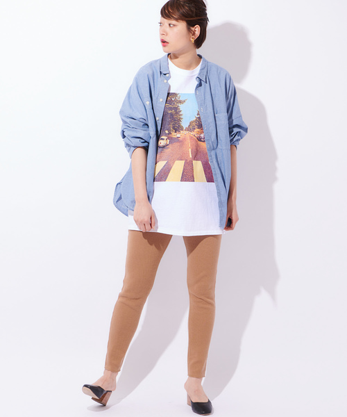 CIAOPANIC（チャオパニック）の「ハニカムレギンス（レギンス/スパッツ・レディース・グレー/アイボリー/キャメル・FREE）」の10枚目の写真