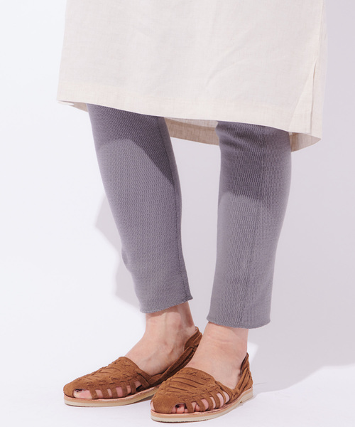 CIAOPANIC（チャオパニック）の「ハニカムレギンス（レギンス/スパッツ・レディース・グレー/アイボリー/キャメル・FREE）」の8枚目の写真