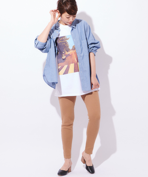 CIAOPANIC（チャオパニック）の「ハニカムレギンス（レギンス/スパッツ・レディース・グレー/アイボリー/キャメル・FREE）」の21枚目の写真