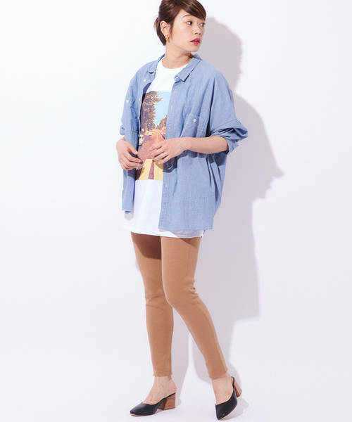 CIAOPANIC（チャオパニック）の「ハニカムレギンス（レギンス/スパッツ・レディース・グレー/アイボリー/キャメル・FREE）」の13枚目の写真