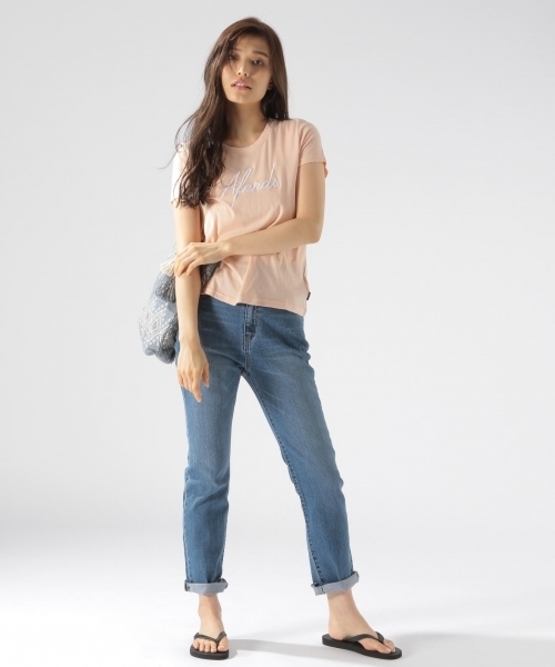 Afends(アフェンズ)の「【AFENDS(アフェンズ)】Halifax Standard Fit Tee(Tシャツ/カットソー・レディース・ホワイト/ピンク/チャコール・SMALL/MEDIUM)」の6枚目の写真