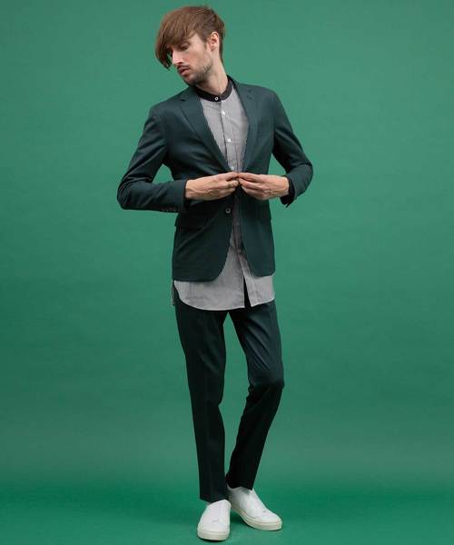 UNITED TOKYO（ユナイテッドトウキョウ）の「ハイカウントギャバストレッチスラックス（スラックス・メンズ・グリーン/ネイビー・1/2/3）」の8枚目の写真