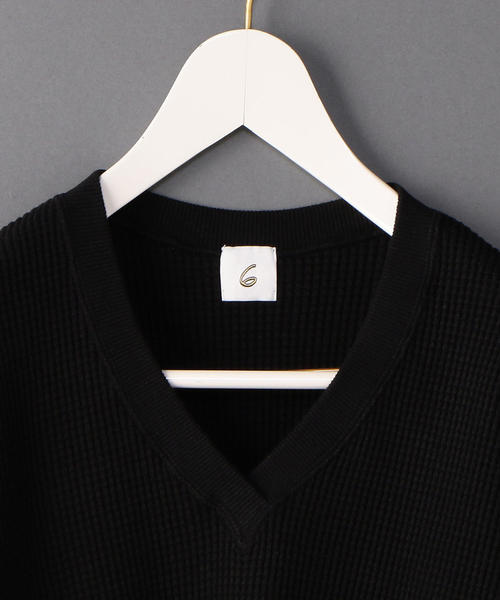 6（ロク）の「＜6(ROKU)＞THERMAL V NECK 6SLEEVE 3/サーマル（Tシャツ/カットソー・レディース・オレンジ系その他/ホワイト/ライラック/ブラック/ライトブルー・FREE）」の8枚目の写真