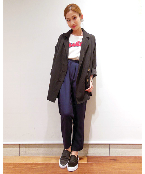 WHO'S WHO gallery（フーズフーギャラリー）の「サテンドレススニーカー（スニーカー・レディース・ブラック/グレー/ネイビー/ワイン・SMALL/MEDIUM/LARGE）」の17枚目の写真