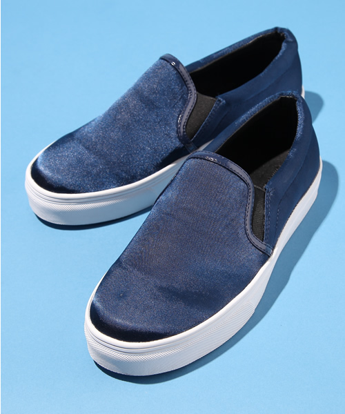 WHO'S WHO gallery（フーズフーギャラリー）の「サテンドレススニーカー（スニーカー・レディース・ブラック/グレー/ネイビー/ワイン・SMALL/MEDIUM/LARGE）」の5枚目の写真