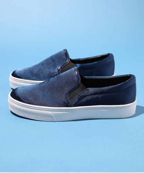 WHO'S WHO gallery（フーズフーギャラリー）の「サテンドレススニーカー（スニーカー・レディース・ブラック/グレー/ネイビー/ワイン・SMALL/MEDIUM/LARGE）」の6枚目の写真