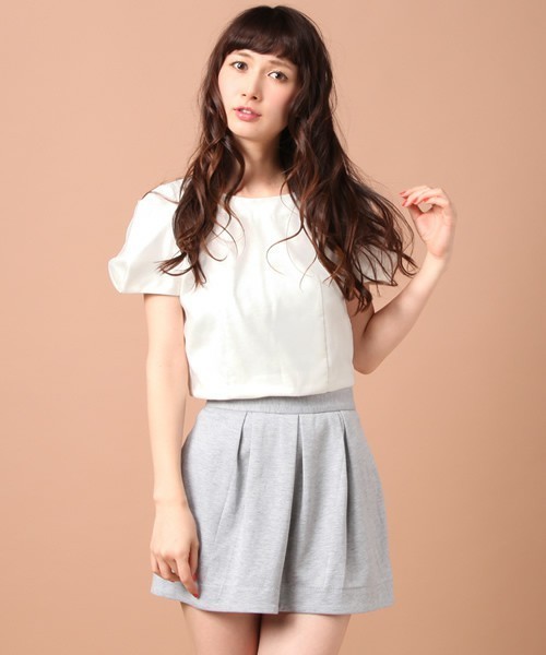 rosebullet（ローズブリット）の「コンパクトポンチトップス（Tシャツ/カットソー・レディース・ライトグレー系/アイボリー系/ピンク系・2）」の3枚目の写真