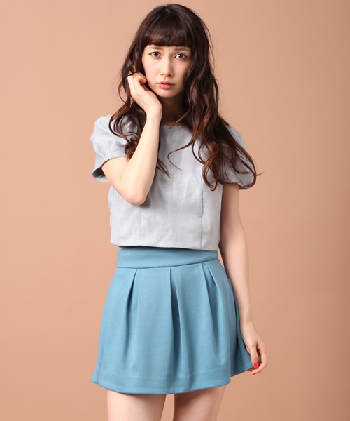 rosebullet（ローズブリット）の「コンパクトポンチトップス（Tシャツ/カットソー・レディース・ライトグレー系/アイボリー系/ピンク系・2）」の2枚目の写真