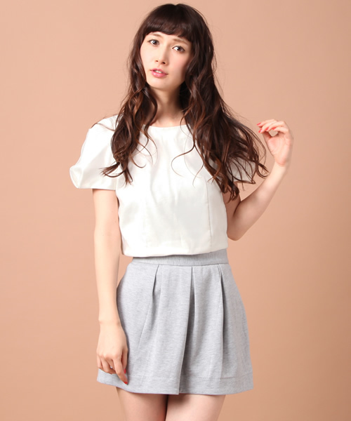 rosebullet（ローズブリット）の「コンパクトポンチトップス（Tシャツ/カットソー・レディース・ライトグレー系/アイボリー系/ピンク系・2）」の6枚目の写真